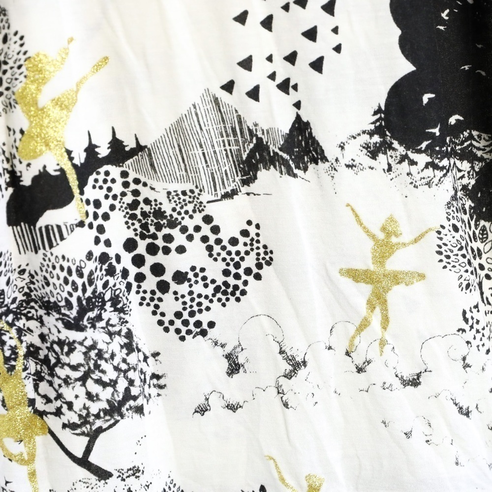Salad Hong Kong designer boutique S ballet ballerina art print gold metallic - Picture 5 of 7